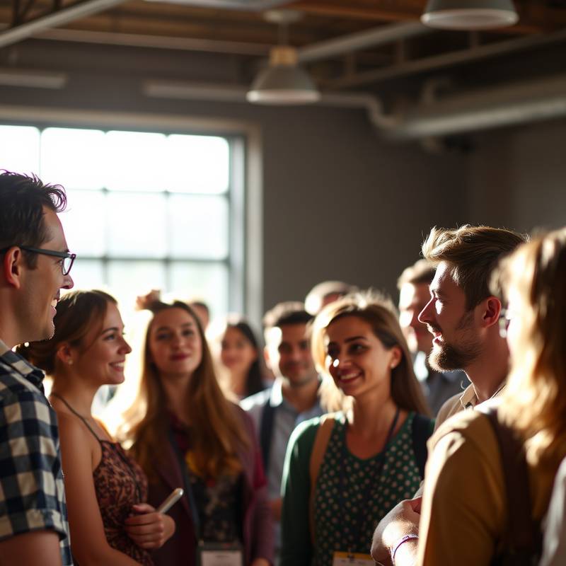 Group of diverse people discussing